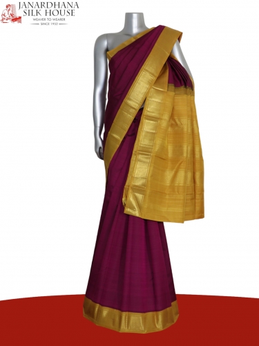 Traditional Contrast Kanjeevaram Silk Saree